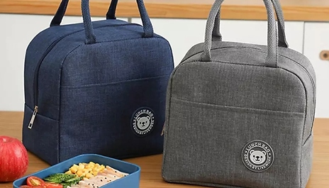 1 or 2-Pack Insulated Thermal Lunch Bags - 4 Colours