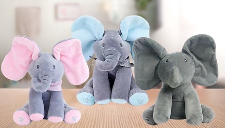 Peek-a-Boo Singing Plush Animal Toy - 3 Options