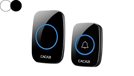 2-Piece Wireless Outdoor Doorbell - Black or White