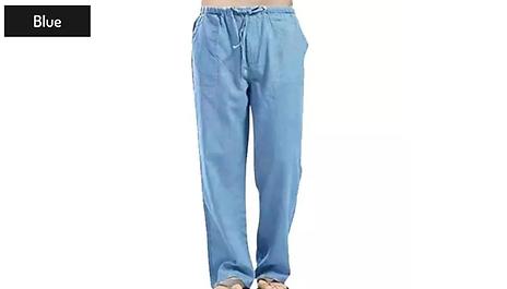 Men’s Elastic Waist Drawstring Baggy Pants with Pockets - 7 Colours, 6 Sizes