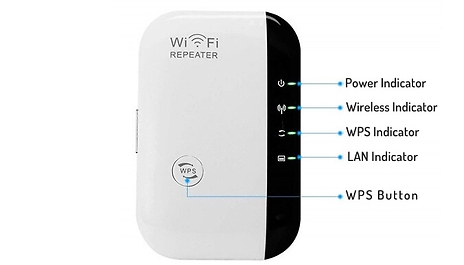 Plug-In Wi-Fi Booster - Up to 300m Coverage!
