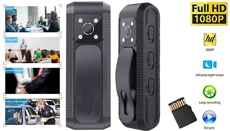 Audio and Video HD Body Camera - 3 Memory Card Options