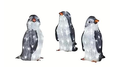 2D Christmas Penguin Acrylic LED Lights - 3 Styles
