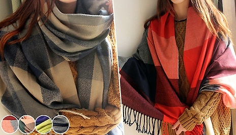 Oversized Pashmina Scarf - 4 Colours