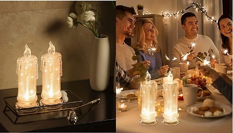 LED Flameless Warm Candle Sticks - 3 Sizes