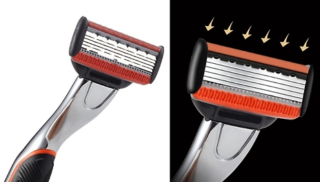 Men's Manual Shaver with 5 Plate Heads