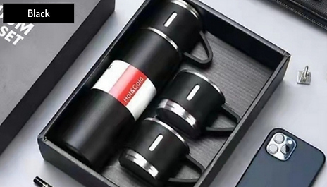 500ml Stainless Steel Vacuum-Insulated Flask Set - 6 Colours