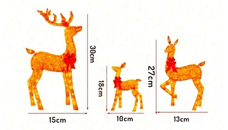 2D LED Christmas Reindeer Decorations - Buy 1 or All 3!