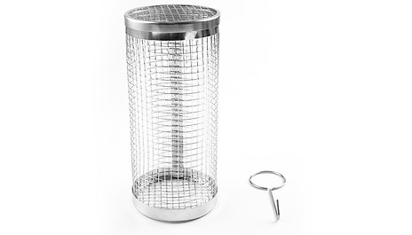 1 or 2-Pack of Stainless Steel BBQ Grill Baskets - 2 Sizes
