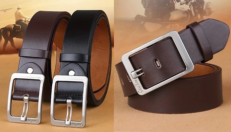 Traditional Pin Buckle Belt – 4 Designs, 2 Sizes