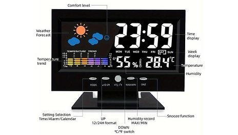 Smart Weather Station Clock - 3 Colours