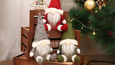 Santa Gnome Christmas Decorations - 3 Colours