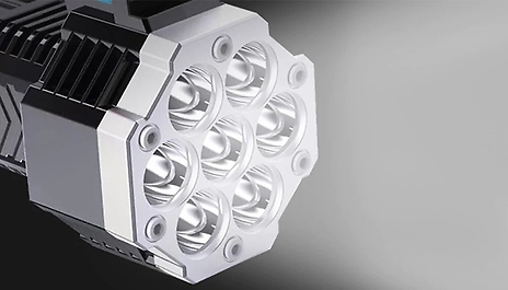 7-LED USB Rechargeable Flashlight With Cob Side Light
