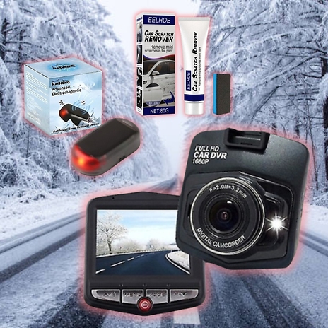 Winter Essential Car Bundle - Car Defroster, Dash Cam & More!